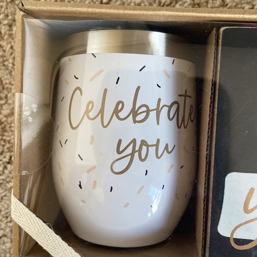 Celebrate box sign and tumbler NWT - Picture 2 of 4